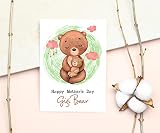 To Gigi Bear Happy Mother's Day Card - Gigi Bear Card- Bear Hug From Mom Card - Card For Gigi - Cute Mother's Day Gift Idea - Greeting Card For Her - Mother's Day Card - Card From Son - Daughter