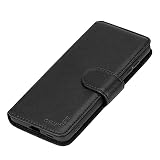 Chalk & Hide - Prawdziwa Skóra Trzepnięcie Portfel Etui Pokrowiec do Samsung Galaxy S21 FE (Fan Edition), z Gniazdem na Kartę, Zamknięciem Magnetycznym i Wbudowanym Stojakiem - Czarny