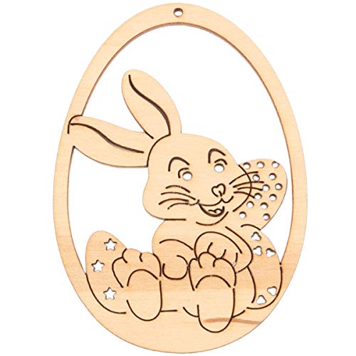 Lapin de Pâques dans Ei 10,0 x 7,0 cm Bois Pâques Bouquet anänger Cover