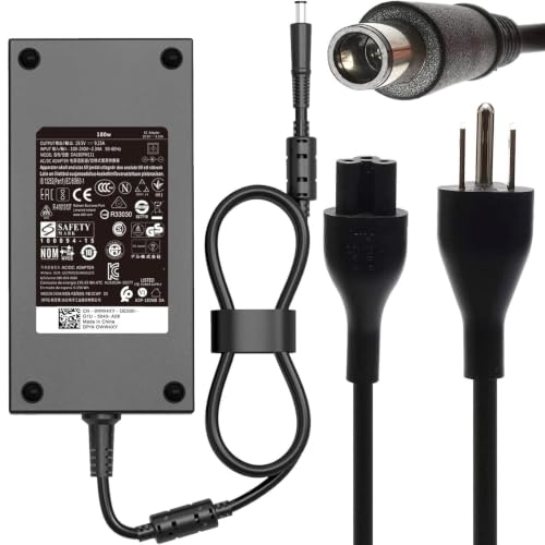 Image of 180w 19.5V 9.23A AC Laptop Charger Fit for DELL Precision 7510 7520 7530 7540 7550 7560 3530 7730 5530 M4600 M4700 M4800 M6400 M4500 DA180PM111 Laptop Adapter Power Supply Cord