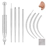 LORACOXS Piercing Taper Insertion Tool Piercing Ball Grabber Tool Kit 14G 16G 18G 20G Body Piercing Changing...