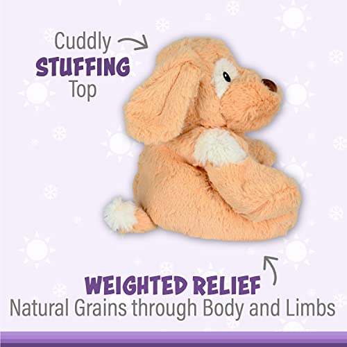 Warm Pals - Puppy Love - Cozy Microwavable Lavender Scented Plush Toys - Heated Stuffed Animal - Heatable Coolable Bedtime Comfort Plushie #TOP3