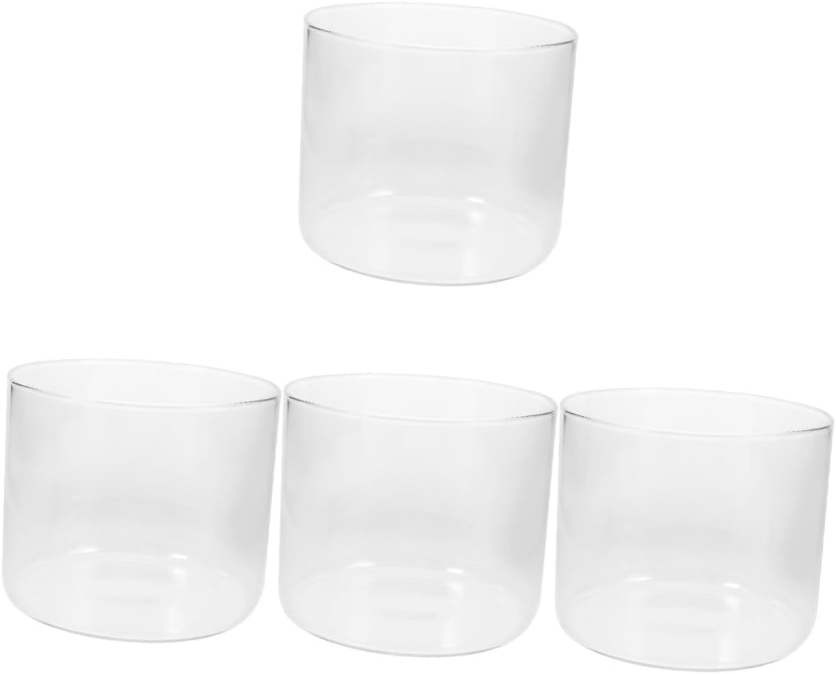 VANZACK 4pcs Desktop Aquarium Glass Fish Bowl for Small Fish Tank for Home Use Design Easy to Clean and Maintain