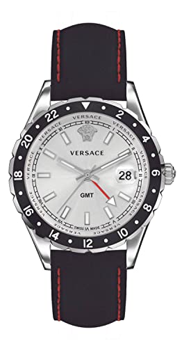 Montre Versace Hellenyium GMT V11070017, l'élégance de l'acier en 42 mm
