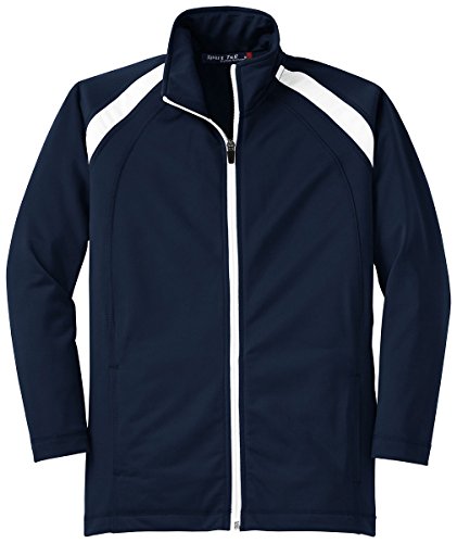 Sport-Tek Boys  Tricot Track Jacket - True Navy White YST90 L