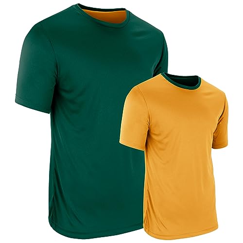 T-shirt réversible Champro double épaisseur en tissu léger Dri Gear vert 2XL