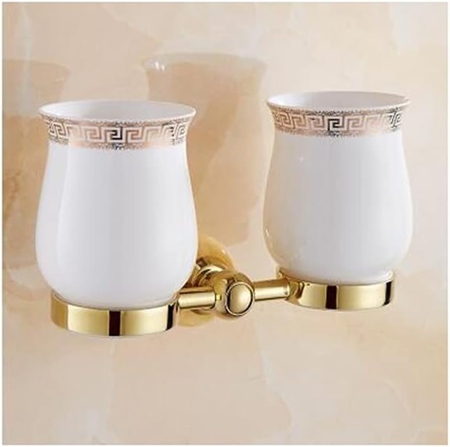 Brass and Jade Gold Bathroom Accessories Set, Paper Holder, Towel Bar, Soap Basket, Towel Rack, Towel Ring (Color : Single Towel bar)