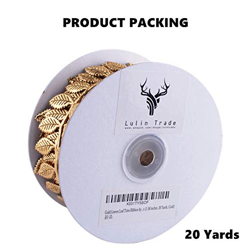 Gold Leaves Leaf Ribbon Trim Rope - 20 Yards - For Garland Diy Crafts And Party Wedding Home Decorations (Gold) #TOP3
