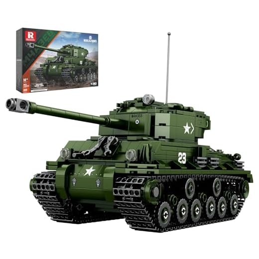 Reobrix M4A3E8 Sherman Ensemble Chars de Construction, Ensemble de Blocs de Construction de Chars armés de la Seconde Guerre Mondiale 77030, Produits autorisés World of Tanks, Cadeau pour Adultes