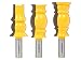 Yonico 16320 3 Bit Crown Molding Router Bit Set 1/2-Inch Shank