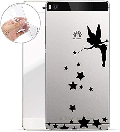 Finoo Huawei Weiche Flexible Silikon-Handy-HA lle Transparente TPU Cover Schale mit Motiv Tasche Case Etui mit Ultra Slim Rundum-Schutz Fee zaubert Sterne