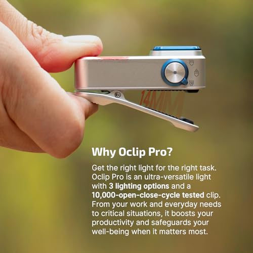 Image of OLIGHT Oclip Pro EDC Flashlight Clip-on Light, Rechargeable 500 Lumens with Three Lighting Solutions Type-C Charging, Magnetic Flash Lights for Outdoor or Indoor Use(Stars & Stripes Edition)
