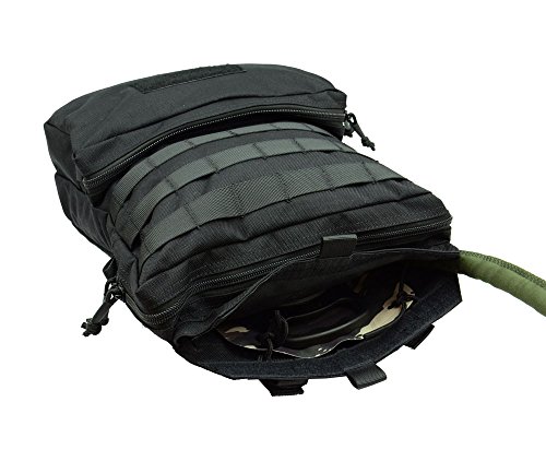LytHarvest Tactical Molle Hydration Carrier (Bladder is not Included), Tactical Mobility 3-Liter Hydration Pack for Hiking, Biking, Climbing (Black)