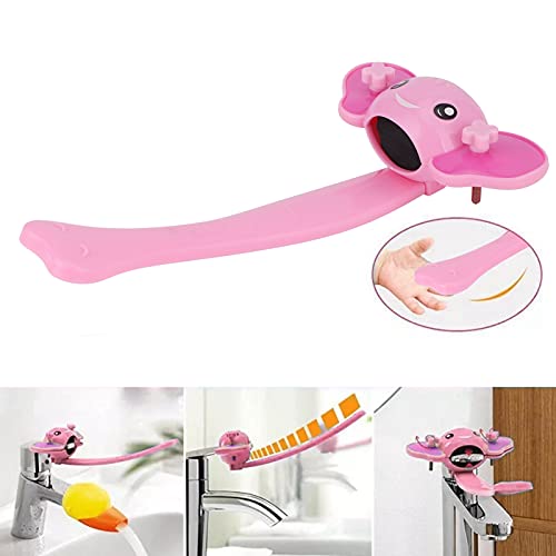 Image of Faucet Handle Extender Cartoon Faucet Extender Animal Handle Extenders Universal Soft Handle Extender Hand Washing Faucet Sink Handle Extender Small Hand Washing Solution (Pink (2pcs))
