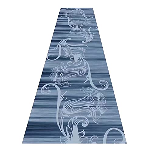 Alfombras de pasillo largo azul ZRUYI moqueta rectangular abstracta de 1x2m 2
