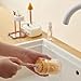 Baby Bottle Drying Rack and Cleaning Set, 7 in 1 Bottle Cleaning Brush Set with Silicone Bottle Brush, Straw Brush, Nipple Brush, Soap Dispenser, Storage Box, Drying Rack for Baby Bottle (Brown)