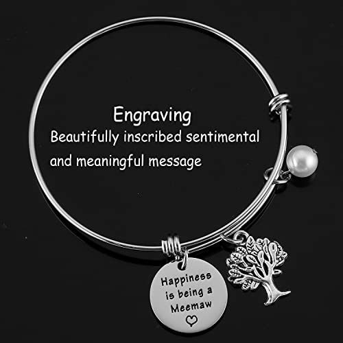 Meemaw Gifts for Grandma from Grandchildren Grandkids Meemaw Birthday Charm Jewelry Meemaw Braceleet3