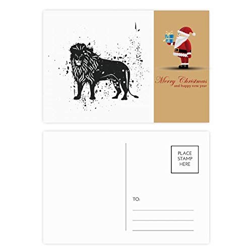 Cartes postales lion mexicain noir et blanc - Lot de 20 exemplaires pour correspondance