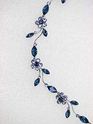 Image of Faship Gorgeous Rhinestone Crystal Floral Necklace Earrings Set