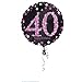 Produktbild Amscan 3378601 - Standard Folienballon Happy Birthday 40, Durchmesser circa 43 cm, Heliumballon, Geburtstag