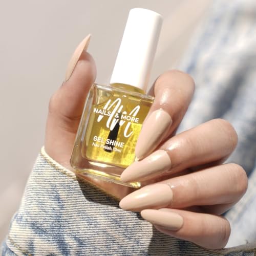 Image of Nails & More Argan Oil-Infused Gel Shine Nail Polish - Cuticle Oil | Strengthens & Nourishes Nail Cuticles | Long-Lasting, Non-Toxic, Vegan | 10ml