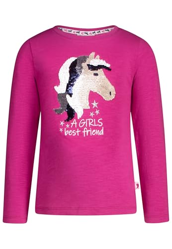 Langarmshirt mit Wendepailletten Pferd Mädchen