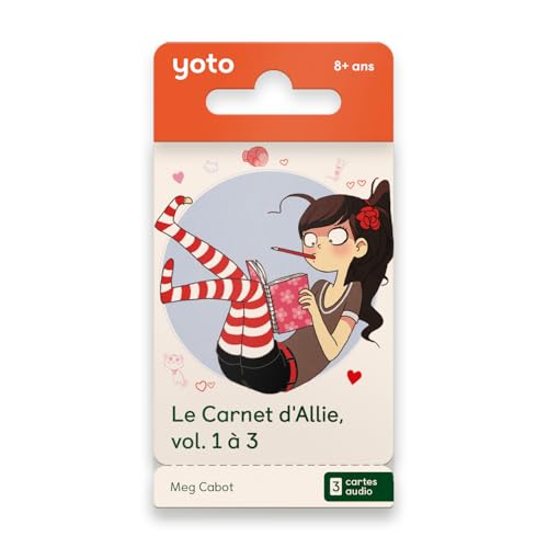 Yoto - El cuaderno de Allie vol. 1 a 3, Pack de 3 libros de audio para niños en francés, para escuchar en narradora de noche Caja de historias Yoto Player y Mini, Humor, primera BD 8 a 10 años