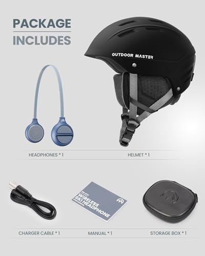 OutdoorMaster Kelvin II Ski Helmet and Wireless Bluetooth Set - Adjustable Fit Snowboard Helmet with Drop-in Headphone - Snow Sports Helmet for Men Women & Youth - Image 4