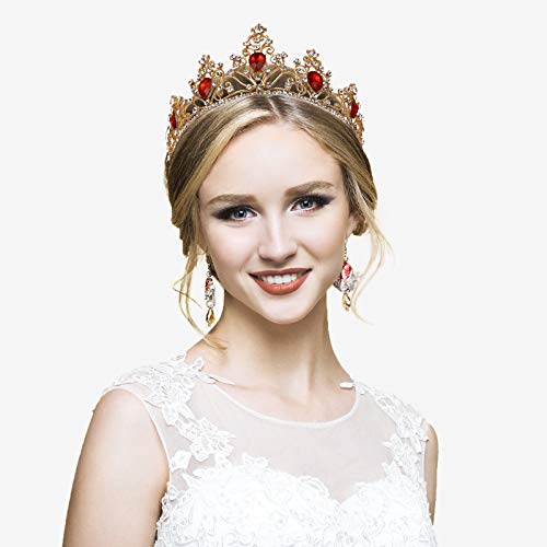 Minkissy 155600P9WJIPJNYM Gemstone Crown Crystal Rhinestone Tiara Crown Queen Princess Pageant Crown Tiara Hair Accessory thumb #1