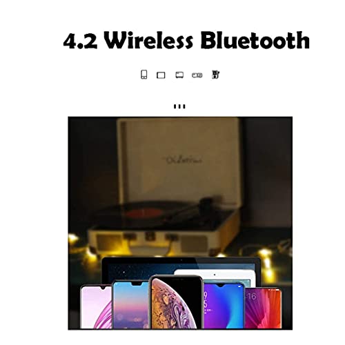 Tourne-disque pour tourne-disque, phonographe avec Bluetooth sans fil 4.2, phonographe portable avec haut-parleurs intégrés, prise en charge 7/10 - Les Beatles, Paul McCartney, John Lennon, RIngo Starr, George Harrison Tourne-disque pour tourne-disque, phonographe avec Bluetooth sans fil 4.2, phonographe portable avec haut-parleurs intégrés, prise en charge 7/10 – Image 3