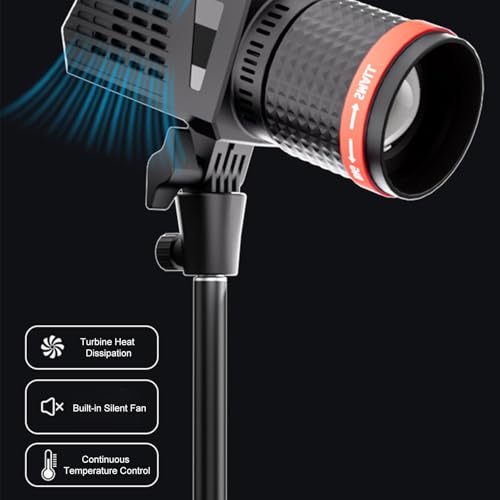 Foco LED COB ajustable 3000K-6500K con control remoto Cuifati 5