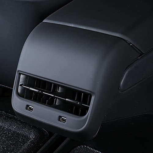 Wocch Black AC Vent Cover Rear Center Console Air Vent Covers Car Rear Armrest Box Air Conditioning Vent Outlet Trim Frame for Tesla Model 3 & Model Y, Interior Accessories by Wocch - Image 4