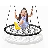 seathstars 大人も遊べる耐荷重150kg 高耐久ロープ使用 持ち手 ブランコ ハンモック 屋外 庭 遊具 子供 直径102cm 屋外での使用向きの素材 キッズ こども ぶら下がり