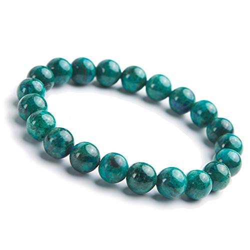 Malachite verte 9mm perles rondes naturelles pour création de bijoux femme