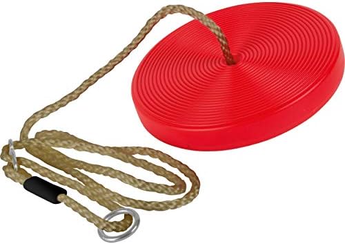 small foot Czerwona huśtawka talerzowa ze stabilnego, odpornego na warunki atmosferyczne tworzywa sztucznego, obciążenie do 70 kg, od 3 lat, 6118, Ø ok. 28 cm