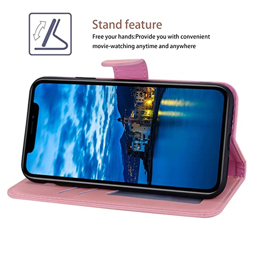 Bartern Flip Case for iPhone 11 Pro,Cute Elephant PU Leather Folio Flip Wallet Phone Case Cover with Card Holder Magnetic Closure and Stand Feature for iPhone 11 Pro,Pink - Image 4