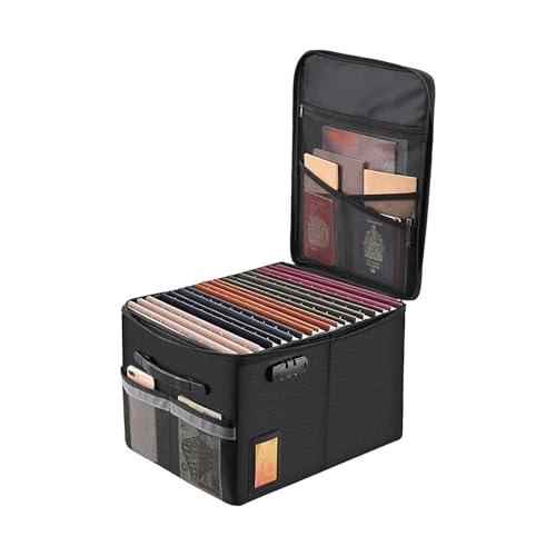 Image of Crewer File Holder for Documents, Document Organizer File, Document File Folder - Ideal Office Document Bag, Certificate File Holder, and File Organizer for Efficient Document Management (Black, L)