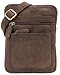 LEABAGS Detroit genuine buffalo leather crossbody bag in vintage style - Nutmeg