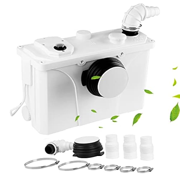 Vigevee Vuilwaterpomp, 700 W, fecaliënpomp, 190 l/min, 4-in-1 vuilwater, afvalwater, fecaliënpomp voor toilet, wasbak, zeer stil