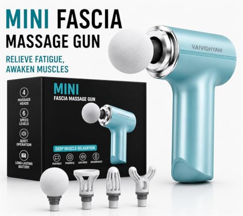 Image of Massager Machine for Pain Relief Mini Gun - Body, Neck, Shoulders, Back, Arms & Feet Massager- 6 Speed Settings -7 Type-C Charging for Muscle Pain Relief Recovery GT32