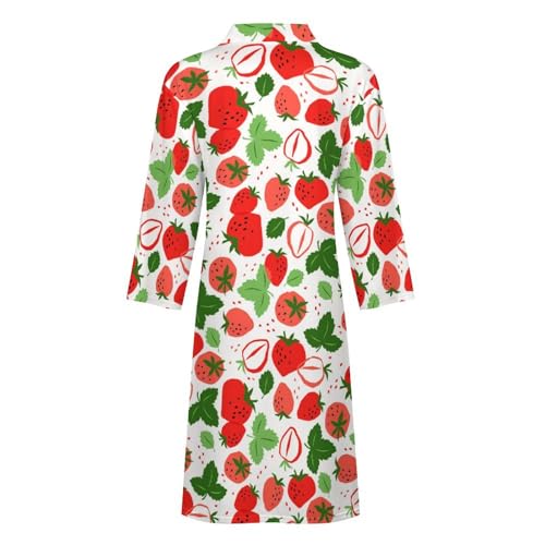 Watermelon Slice Print Robes For Women Mens Bathrobe Travel Spa Robe Pajamas Long Shower Towels Soft Casual Sleepwear3