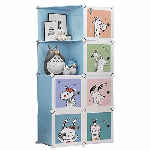 LUNSY Bibliothèque En Bois Pour Enfant Avec 5 Compartiments Cubes Et étagère à Jouets 2 En 1, Bibliothèque Pour Chambre D'enfant, Rangement Pour Salle De Jeux Pour Enfants, Couloir, Maternelle