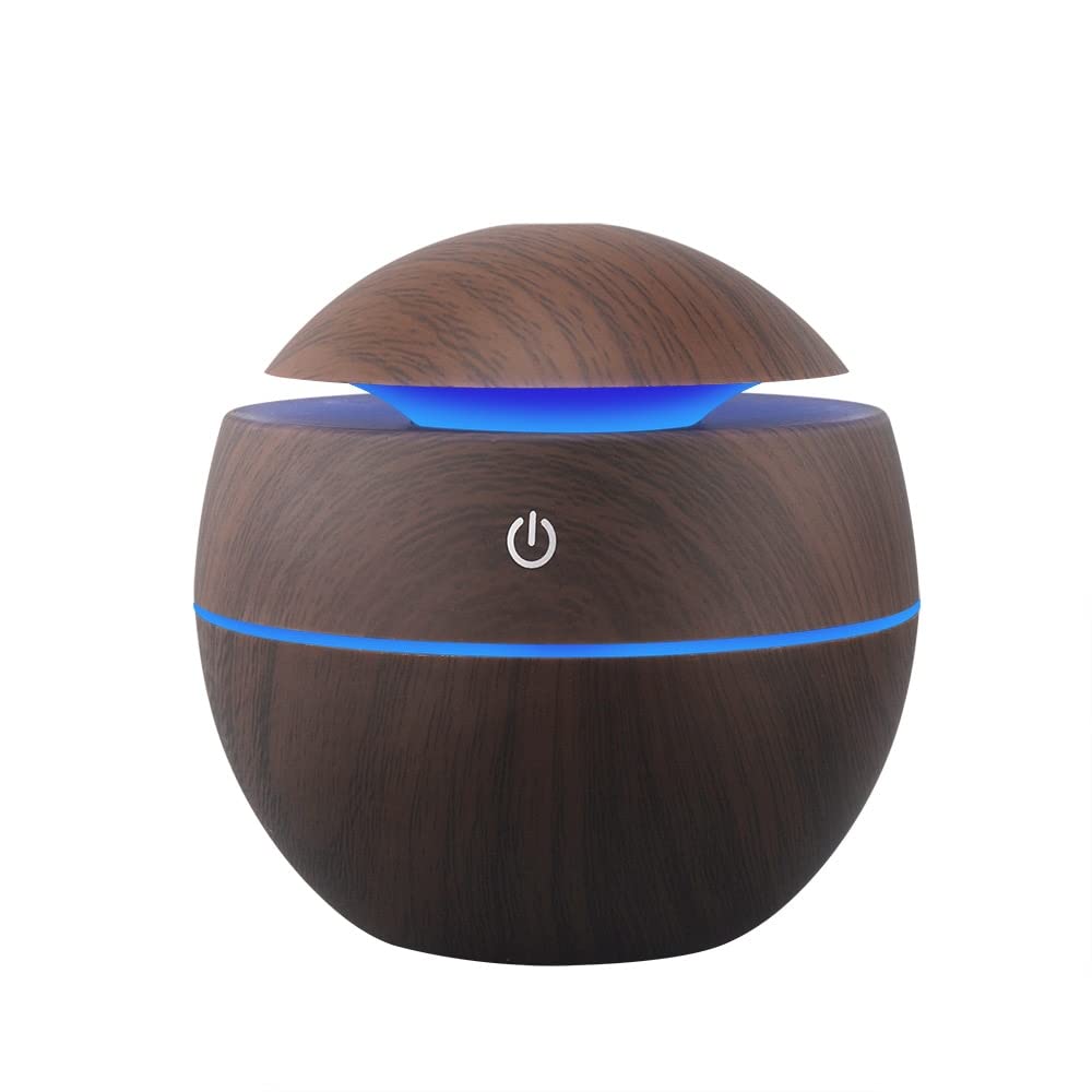 Nawilżacze Nawilżacz Elektryczny Dyfuzor Aroma Powietrza Ultradźwiękowy 130 ML Nawilżacz Powietrza Olejek Aromaterapia Mgła Do Domu do Sypialni (Kolor: Beżowy)