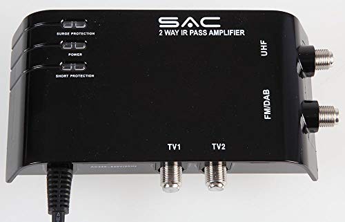 2 Way Indoor UHF/DAB IR Pass LTE AMP | Aerial/Satellite AMPLIFIERS/Distribution Aerial Satellite Equipment, 1 X Qty - AE5042