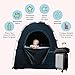 SlumberPod The Original Blackout Sleep Tent Travel Essential for Babies and Toddlers, Mini Crib and Pack N Play Cover, Sleep Pod for Kids with Monitor Pouch and Fan Pouch, Blocks 95%+ Light, Black