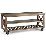 SIMPLIHOME Harding SOLID WOOD Universal TV Media Stand, 60 inch Wide , Modern Industrial, Living...