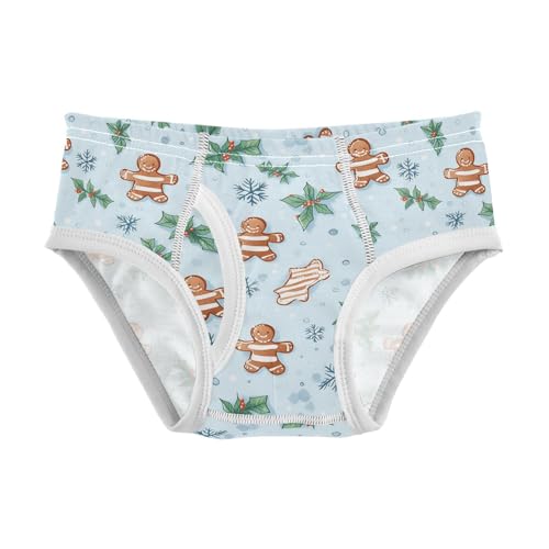 visesunny Boys Potty Training Underwear Christmas Gingerbread Man Breathe Cotton Briefs Size 2T-8Y for Toddler
