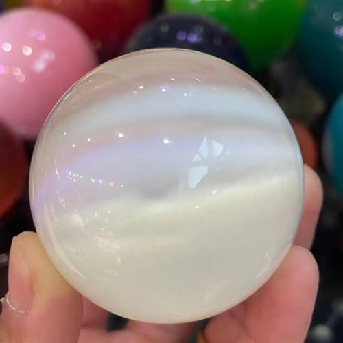 Quartz Cat's Eye Crystal Ball Ornaments (Size : 50mm)
