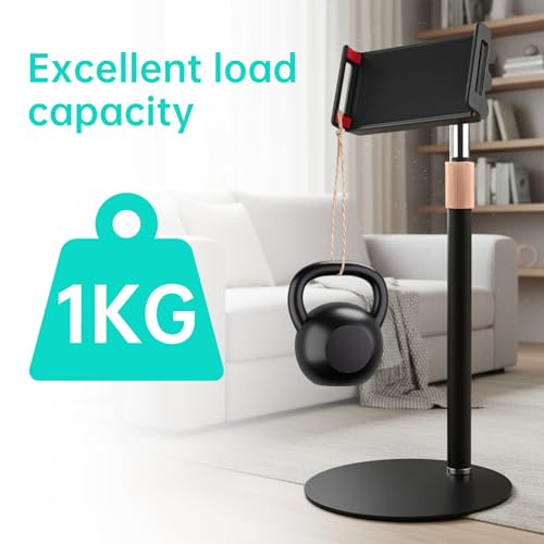Lifexciting Tablet Stand, Carbon Steel Rod Adjustable Height Angle Pad Stand, 360° Tilt Weighted Metal Base Office Desktop Tab Stand Holder, Portable Monitor Support, (for 4.7-10.9 in Tablet) by Lifexciting - Image 8