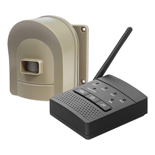 HOSMART Hosmart Allée Système sans fil rechargable d'alarme et du capteur et détecteur de mouvement 1 récepteur et 1 Capteur